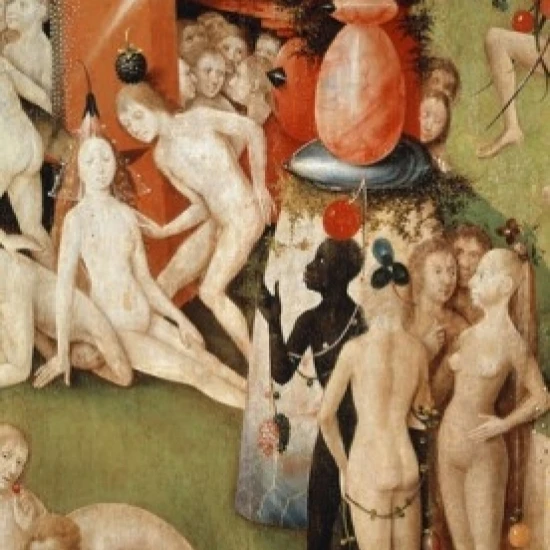 Garden Of Earthly Delights - Detail #4 C1505 Hieronymus Bosch ca1450-1516 Netherlandish Museo del Prado Madrid 24 x 36
