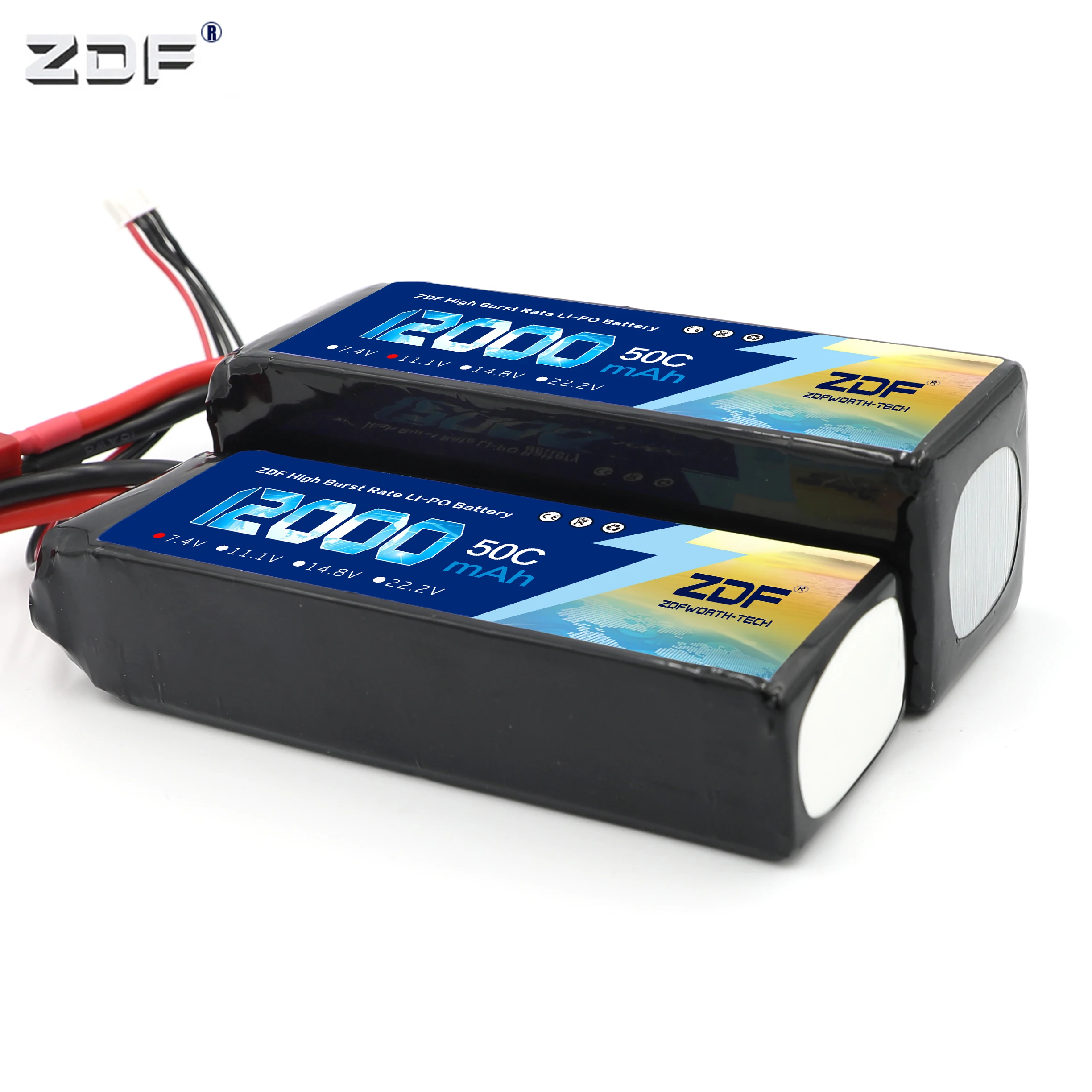 Аккумулятор ZDF 2S 7 4 V 3S 11 1 12000mah 50C Max 100C для радиоуправляемого самолета грузовика |