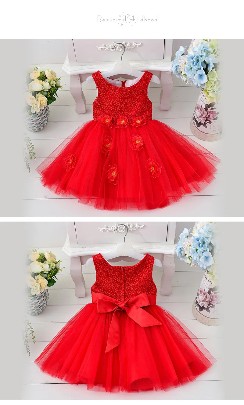 Пышная юбка принцессы для девочек; детское свадебное платье; платье с цветочным узором для выступления; вечернее платье