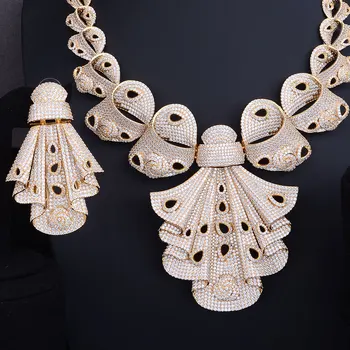 

GODKI Luxury AAA Cubic Zirconia African Indian Necklace Earring Set Bangle Ring bridal jewelry sets For Women Engagement Wedding