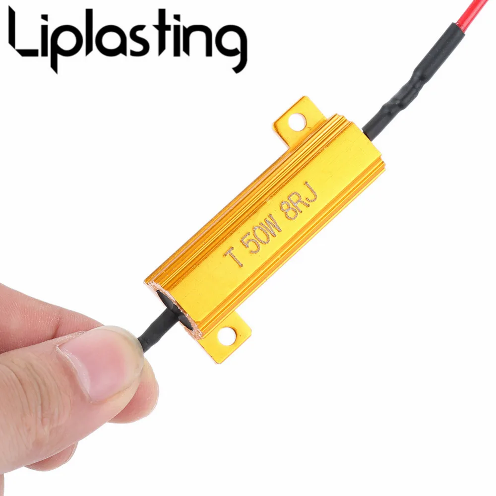 50W 6RJ Copper Car LED Turn Signal Load Resistors DC 12V with 8pcs T
