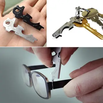 

8 in 1 Multitools EDC Stainless Steel Multi-function Pocket Tool Keychain Outdoor Survival Gear Gadget emergent Pocket Tool