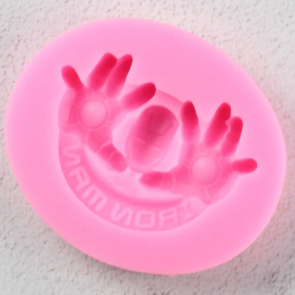 3D Железный человек силиконовые формы Fondant (сахарная) ремесло торт Конфета шоколад
