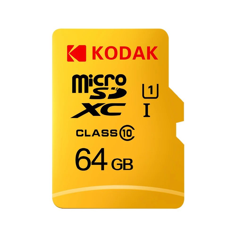 Kodak Micro SD карта 16 ГБ 32 ГБ 64 Гб 128 ГБ TF Карта класс 10 C10 U1 80 МБ/с./с карта памяти быстрая скорость