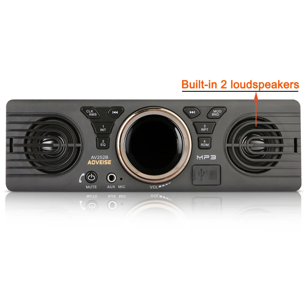 

Universa 1 Din Car Radio MP3 Player Vehicle Auto In-dash Audio Stereo Player 12V Bluetooth EDR AutoRadio Built-in loudspeakers