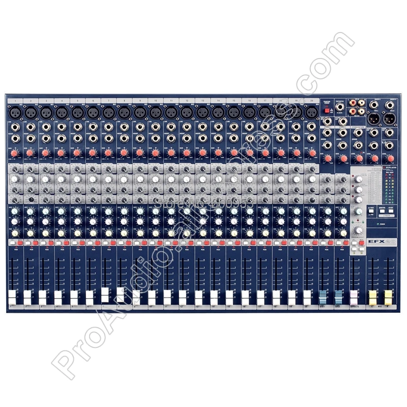 Professional  20way EFX20 20 Channel Karaoke Microphone Mixer 48V Sound Mixing Console for Stage