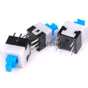 

30PCS Square 7x7mm 6 Pin DPDT Mini Push Button Self-locking Switch Multimeter Switch