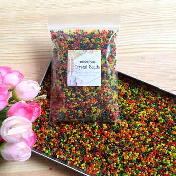 

10000Pcs/Bag Crystal Soil Hydrogel Gel Polymer Water Beads Flower/Wedding/Decoration Maison Growing Water Balls Big Home Decor