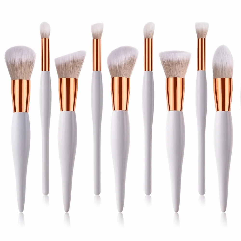 10pcs/set Big Size Pro Makeup Brush Set Powder Blending Brush for Eye