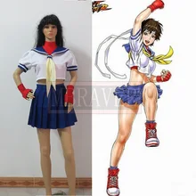 Street Fighter Sakura Kasugano Cosplay Costume Any Size