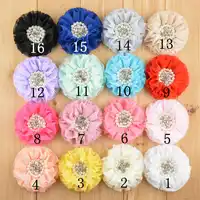 120 ピース/ロット 16 色 U は 3.15 インチ大ビーズシフォン花真珠ラインストーン Diy ガール工芸卸供給 FH24