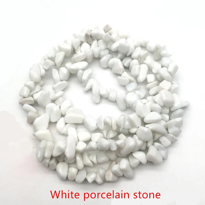 5-8 мм камень натуральный агат фишки бусины для браслета ожерелье серьги изготовление ювелирных изделий Ремесла дизайн Исцеление свободные бусины HK058 - Цвет: White porcelain