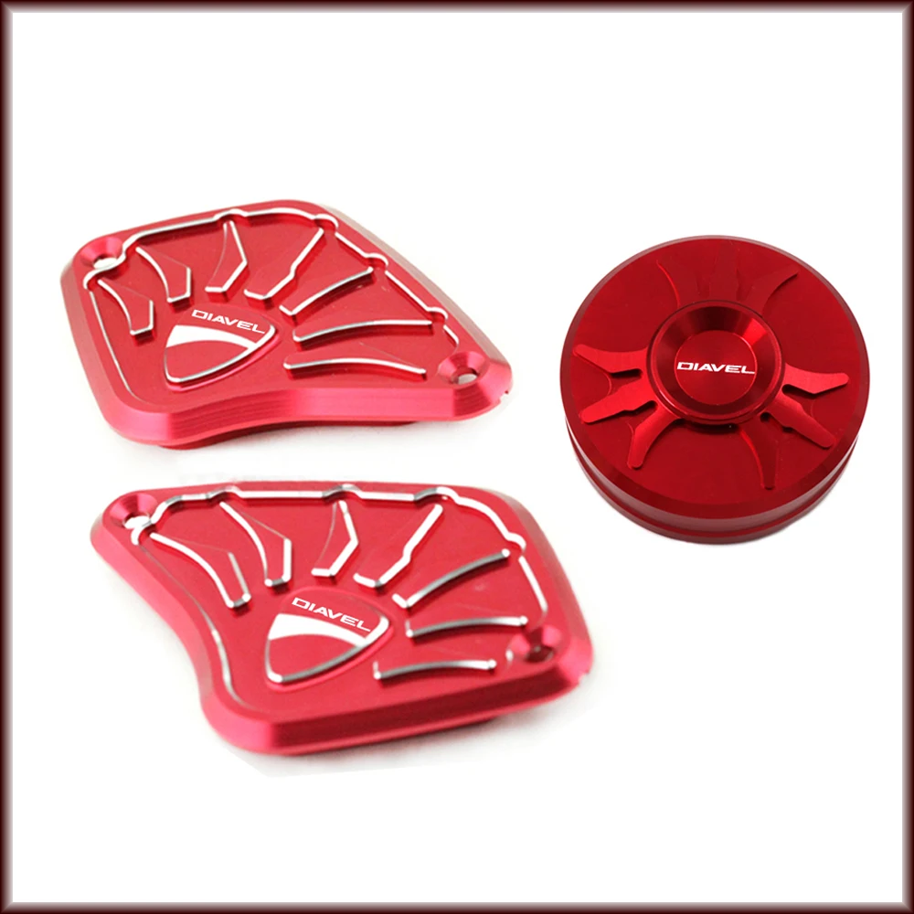 Front Rear Brake Clutch Reservoir Cover For DUCATI Diavel 2011-2015 2014 2013 Motorcycle Accessories Oil Fluid Cap | Автомобили и