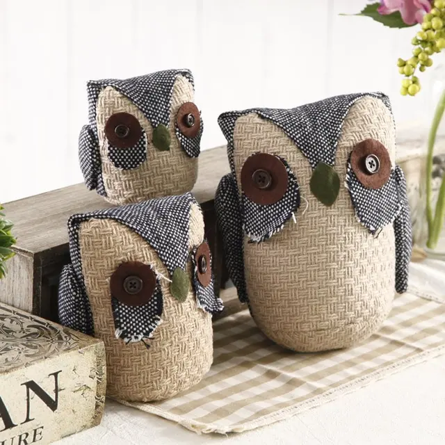 Home Decor Articles aliexpress : buy 3pcs/lot cloth art jute owl figurine Home Decor Articles aliexpress : buy 3pcs/lot cloth art jute owl figurine