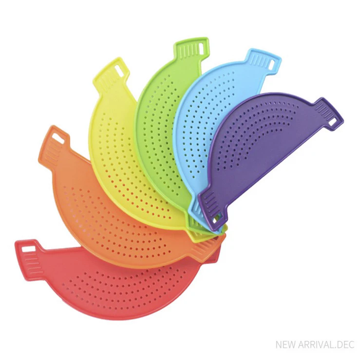 

Creative colorful plastic Pot Strainer Rice Fruit Vegetable Wash Colanders Batter Defle Kitchen Gadgets Accessories tool