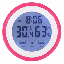 New Indoor Temperature Hygrometer Weather Station font b Digital b font Backlight Touch Screen Time font