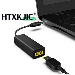 DC Тип usb C Мужской зарядное устройство конвертер разъем адаптера для lenovo Dell, HP, ASUS ноутбук адаптер 20 в 2.25A квадратная вилка женский