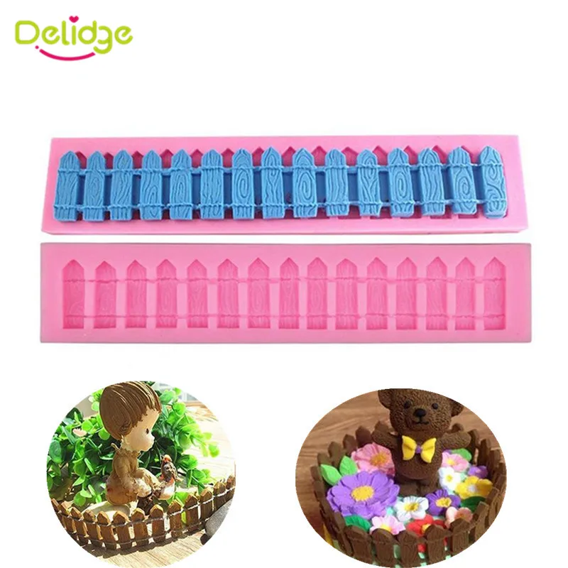 

Delidge 1pc 3D Picket Fence Silicone Fondant Cake Mold Cake Decorating Tools for Candy Chocolate Cookie Baking Tool