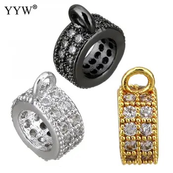 

9pcs/Lot Jewelry Beads Brass Bail Beads Donut Plated 4x11x8mm Gold Color Plated Beads Diy Bracelet Jewelry Making