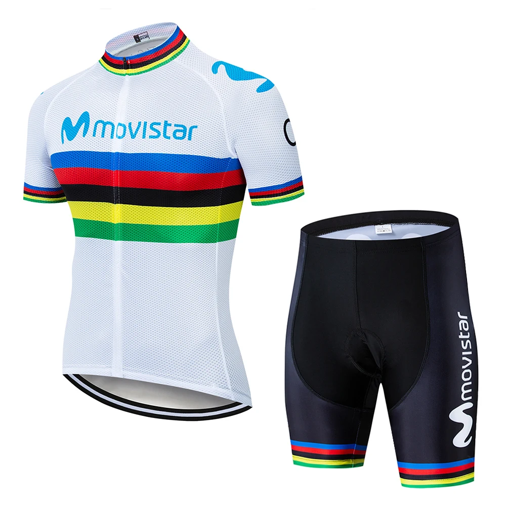 Movistar команда с коротким рукавом Джерси для велоспорта bib roa ciclismo велосипедный Костюм MTB велосипед Джерси Униформа мужская одежда - Цвет: 1