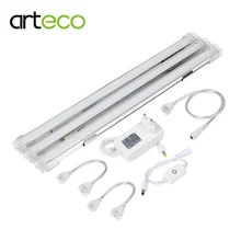 Светодиодный светильник-бар, 3 шт., 30 см, с регулируемой яркостью, сенсорный светильник-бар, теплый белый, ультра тонкий светодиодный светильник с жесткой полосой, с адаптером 24 В