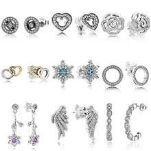 9 стилей, 1 пара, женские серьги-гвоздики, полые, крылья мыши, любовь, сердце, кристалл, сделай сам, серьги для женщин, Свадебная вечеринка, ювелирные изделия