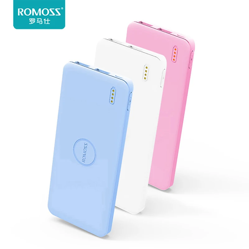 5000mAh External Li Polymer Battery Bank Romoss PB05 Portable Mobile Power Bank Slim Mobile Phone Charger