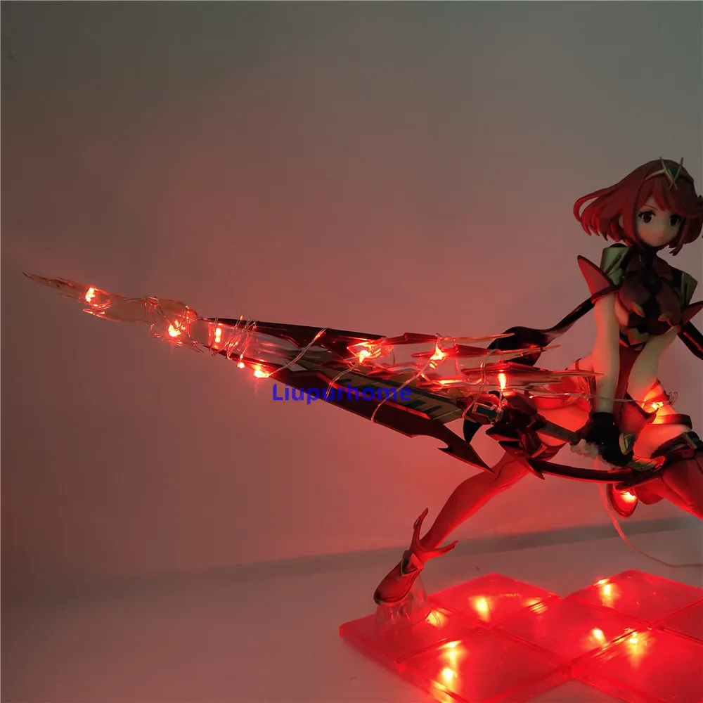 Фигурка аниме Xenoblade Chronicles 2 Pyra Homura ПВХ DIY Ночной светильник светодиодный красный эффект Коллекция Модель игрушки для детей