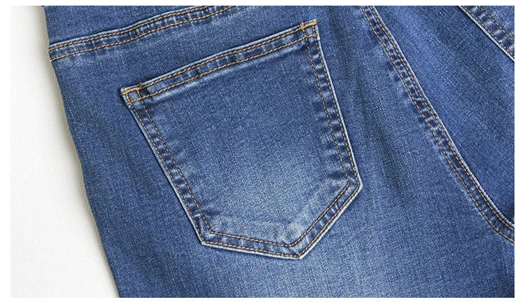 High Waist Jeans Embroidered Denim Pencil Pants Hot Fashion Stretchable Skinny Jeans Women Blue Color Slit Foot Jeans Female (15)