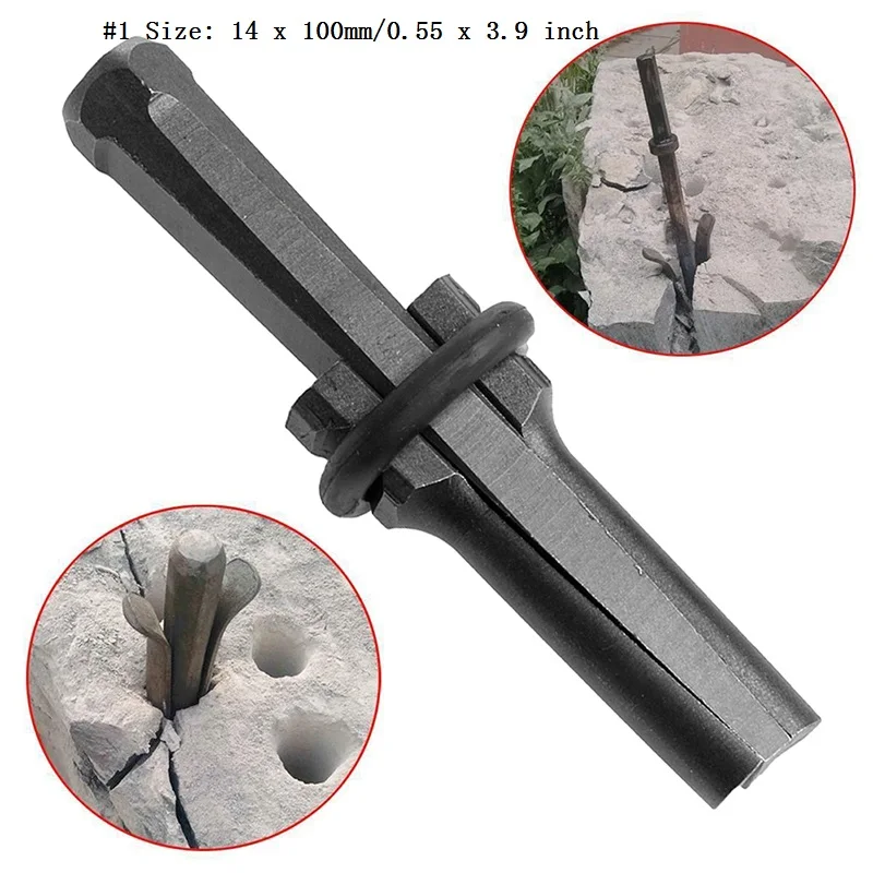  OOTDTY 9/16'' Plug Wedges and Feather Shims Concrete Rock Stone Splitter Hand Tool