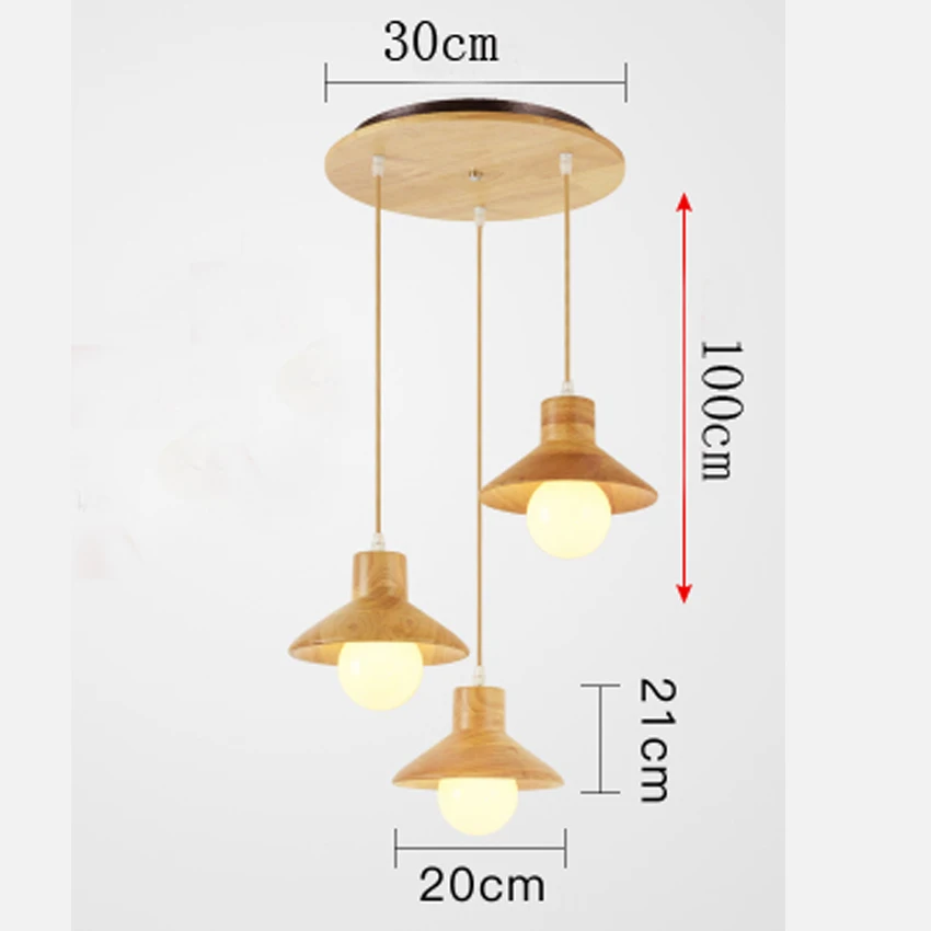 Юго-Восточная Азия деревянный подвесной светильник 1-6 плафоны скандинавские дизайнерские кухонные обеденные ПЗУ подвесной светильник, ресторан освещение в помещении