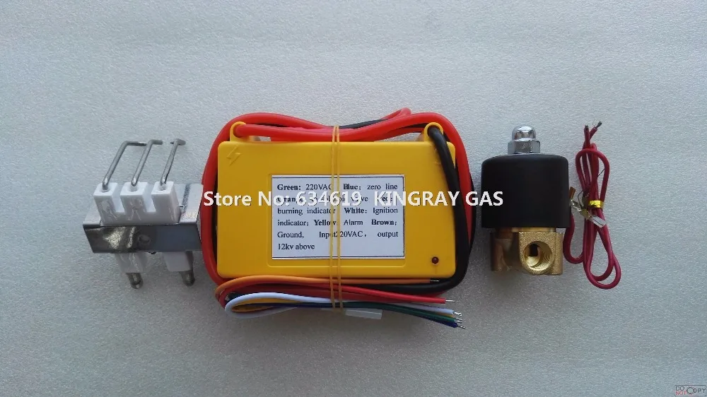 Full Set 220v Ac 1/4" Solenoid Gas Grill Ignition Controller Hot Sale Gas Oven Ignitor Electric Grill / Furnace Lighter