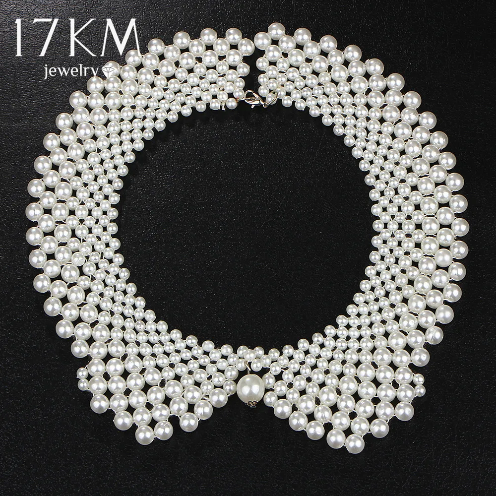 

17KM Handmade Simulated Pearl Collar Necklace Choker Necklace Jewelry Wholesale !