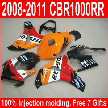

Customize OEM quality Fairing Kit Fit For Honda CBR1000RR 08-11 Orange Black Fairings Set CBR 1000 RR 2008-2011 XM34