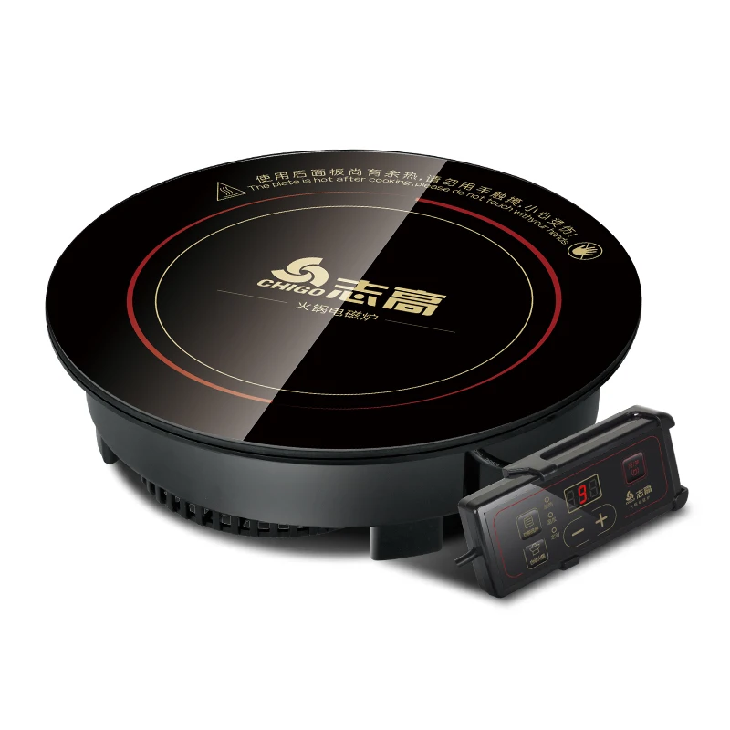 

A,3000W Commercial Embedded cooker Electric Multi Cookers High Power 9gears Wire control with Black crystal panel diameter 298mm