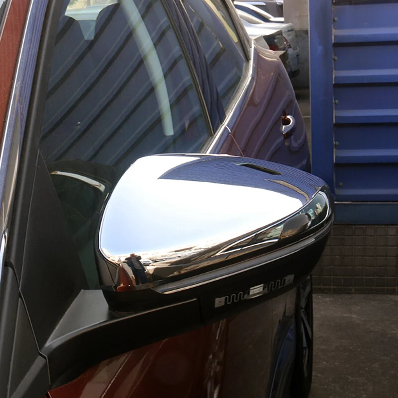 

For Peugeot 3008GT 5008 2017 2018 19 ABS Chrome Side Door Rear View Rearview Mirror Case Cap Cover car styling Accessories 2pcs