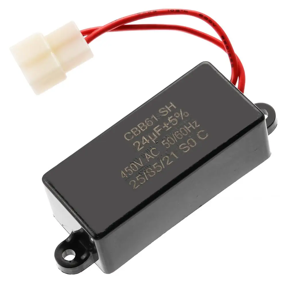1Pc 24uF CBB61 Generator Capacitor 450VAC For Brushless Gas & Diesel Generators Electronic