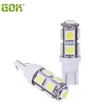 100 шт. Авто T10 светодиодный 9SMD светодиодный 5050 автомобиля t10 194 168 192 W5W светодиодный свет t10 9 светодиодный автомобильные лампы автомобиля Клин Парковка потолочный плафон