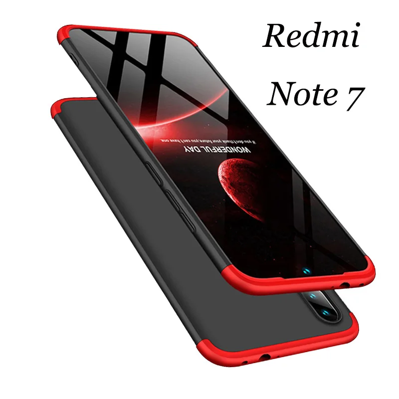 

New ShockProof Hybrid 360 Full Body Protective Hard Case For Xiaomi Redmi Note 7 / Redmi Note 6 Pro Case Back Cover Redmi Note 7