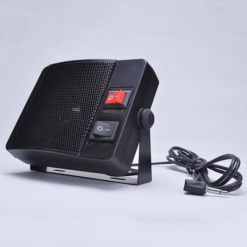 TOPMYS TM-ES608 Mini CB Radio Speaker 8ohm 10W CB Extension Speaker with Swivel Bracket 2m cable 3.5mm Mono Plug For Truck or Taxi CB Speaker