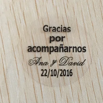 

60 pieces 3 cm You decide custom personal Name Labels stickers Ideal wedding souvenirs seals French Spanish