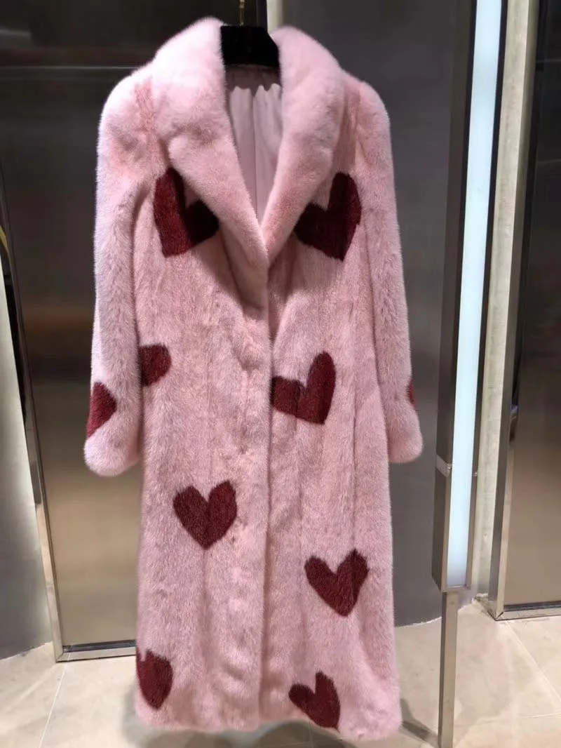 Высококачественная бархатная шуба для женщин, парка с натуральным мехом, зимняя шуба abrigo mujer, розовая норковая шуба, изумительное манто femme hiver