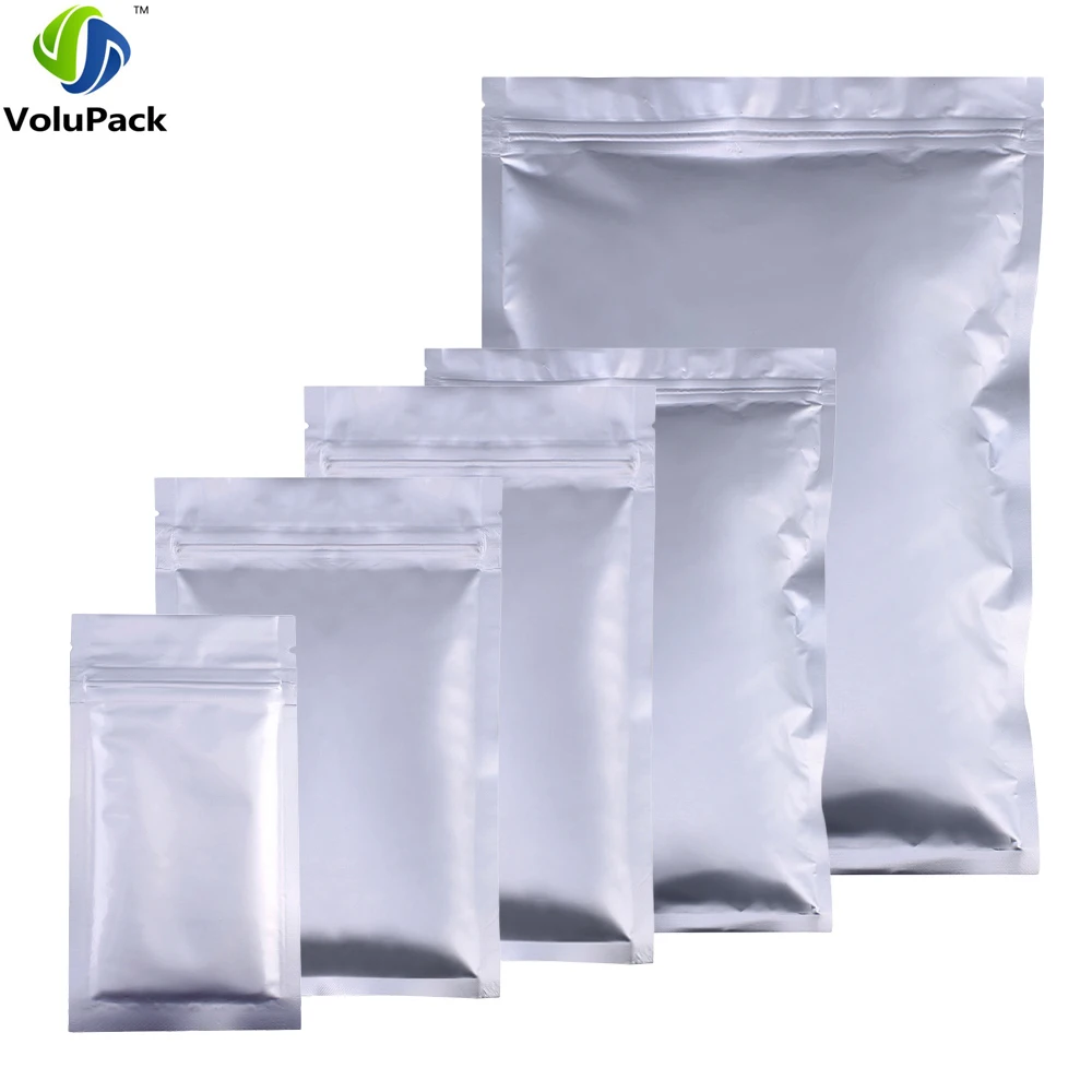 100 шт. плоские пакеты для упаковки продуктов из алюминиевой фольги|storage bag|zip storage