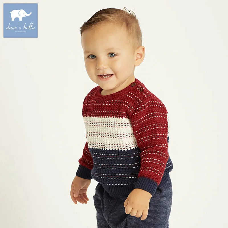 DB6216 dave bella autumn infant baby boys cotton pullover sweater