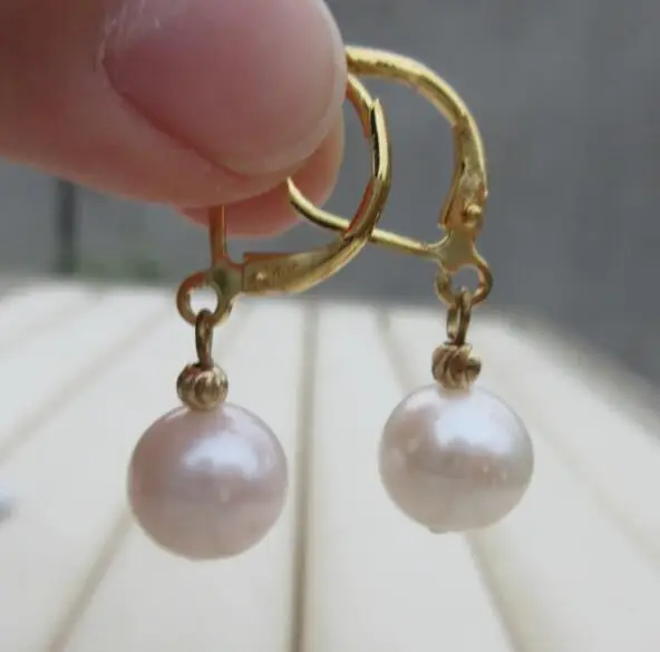 Серьги из белого жемчуга 7 8 мм 14 k/20|Серьги-подвески| |