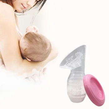 

Manual Breast Pump Silicone Milk-sucking Collector Baby Breastfeeding Milk Saver Suction Bottle BM88