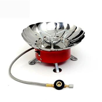 

Outdoor Gas Stoves Portable Collapsible Camping Backpacking Windproof Powerful Camping Equipment Foldable Leisure Time BBQ