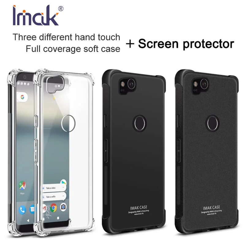 

Cover for Google Pixel 2/ for Pixel 2 XL/ for Pixel XL2 Case Original Imak TPU Silicone Case Back Cover + Screen Protector