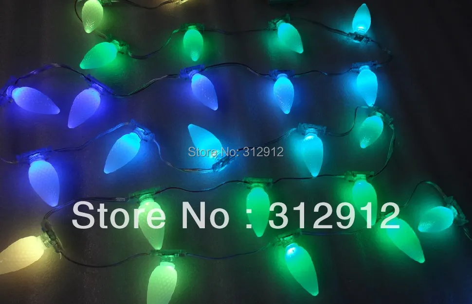 100pcs DC12V WS2811 LED C9 pixel Knot с граненым белым покрытием вместе|c9 led|c9 led light bulbsc9 outdoor christmas