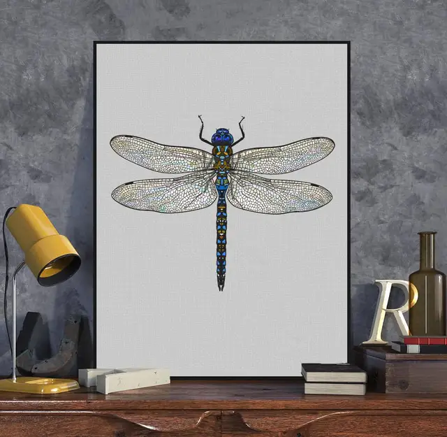 Beautiful Dragonfly Art Print Poster Wall Pictures Home Decor 4